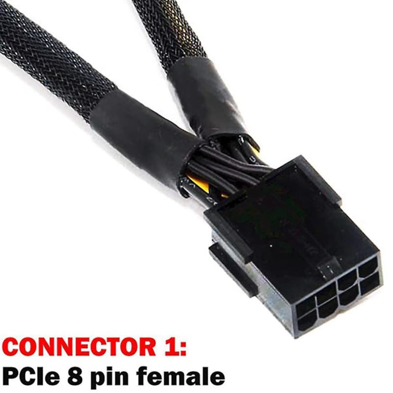 8pcs Gpu Pcie 8 Pin Female to Dual 2x 8 Pin(6+2) Male Pci Cable,20cm