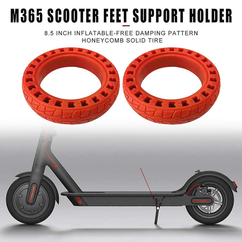 Solid Tire 8.5inch Rubber Front/rear Tire for Xiaomi M365 Pro Red