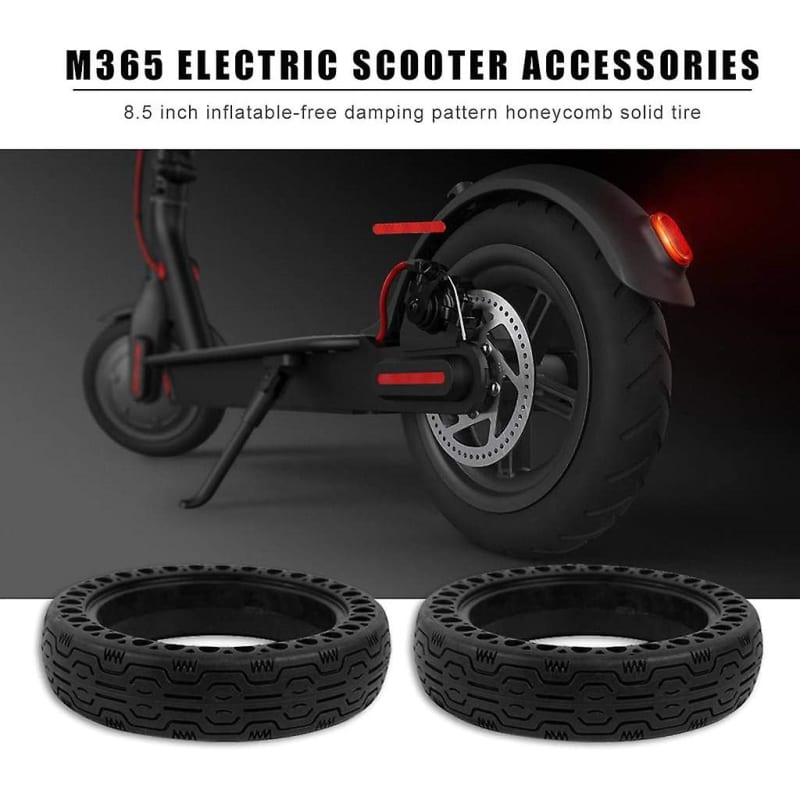 Rubber Solid Tire Front/rear Tires for Scooter for Xiaomi M365 Black