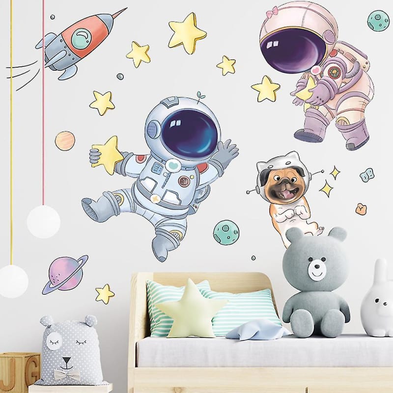 Cute Space Astronaut Children's Wall Stickers Room Wall Home Decor