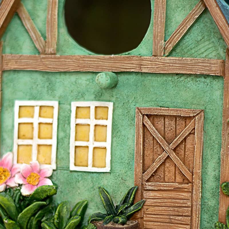 Bird House for Outside, Hanging Garden Decorative Resin Bird
