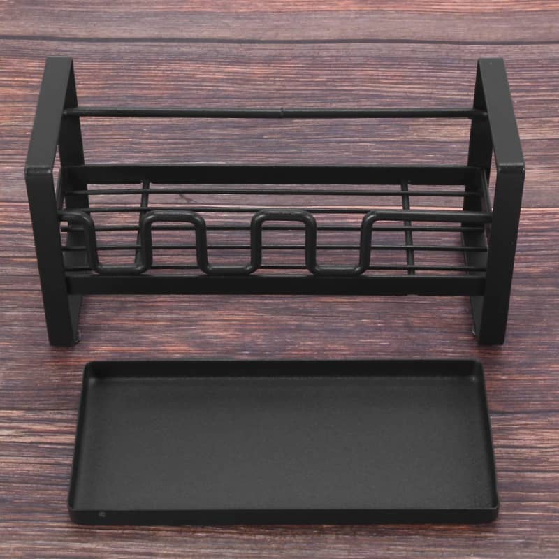 For Kitchen Sink Organizer Holder with Tray, Multifunction(black)