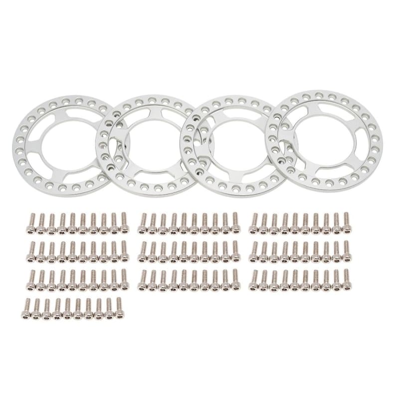 4pcs Metal 1.9inch Wheel Outer Beadlock Ring for 1/10 Rc Car,silver