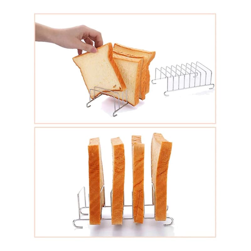 2 Pcs Toast Bread Holder 8 Slice Holes Tool Cooling Grid Bread Rack