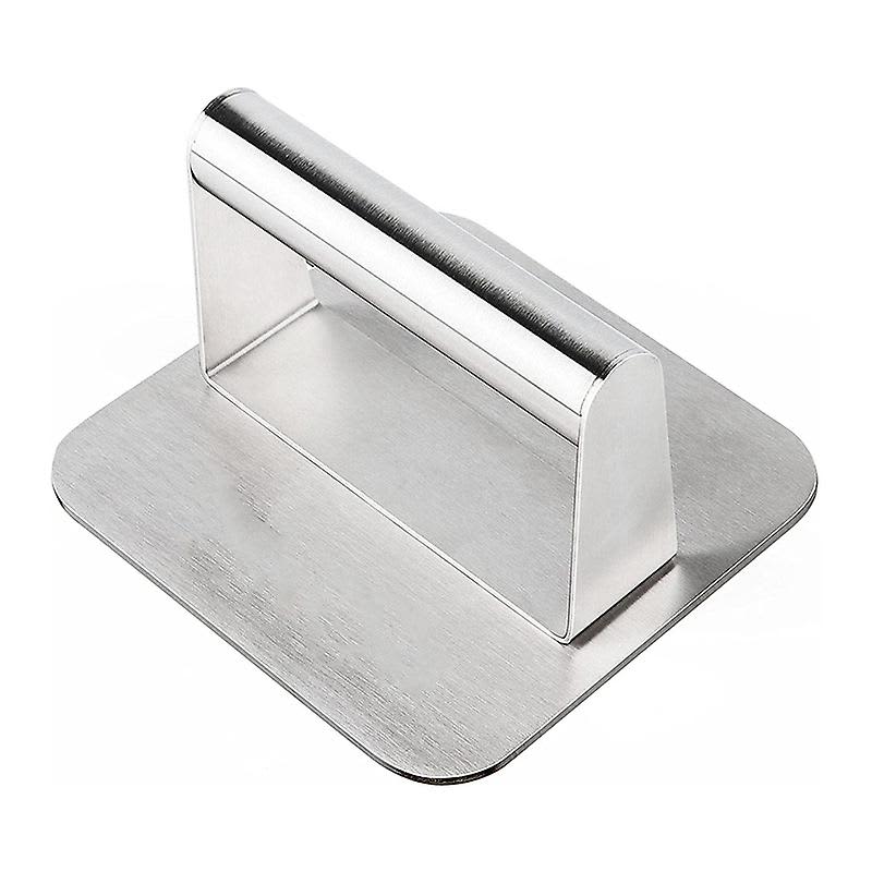 Stainless Steel Burger Press, 5.5 Inch Square Burger Smasher