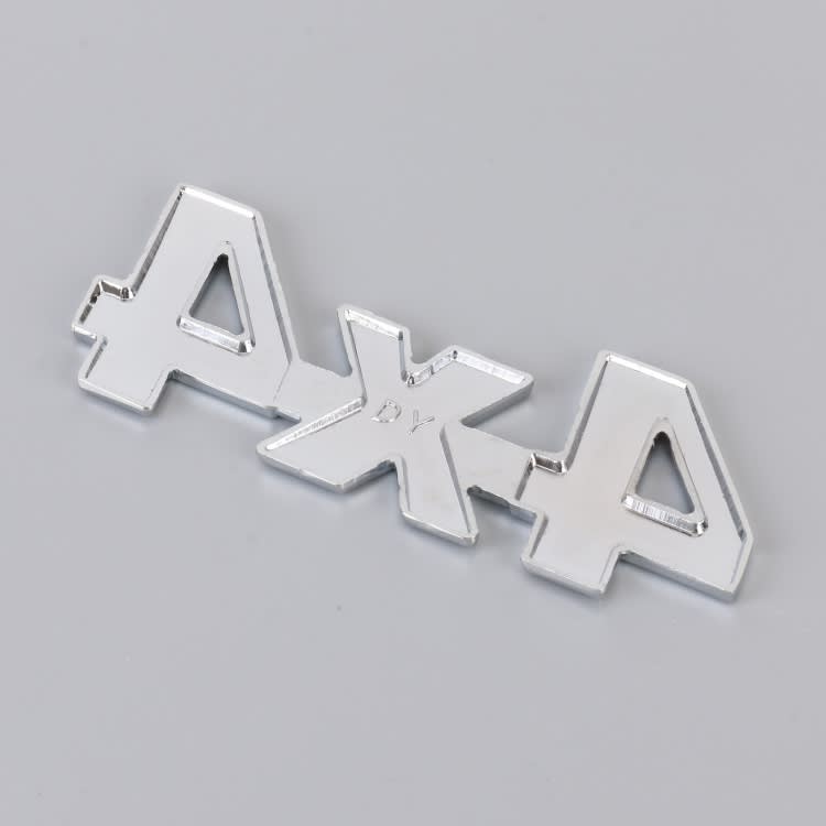 Car Number 4 x 4 Personalized Aluminum Alloy Decorative Sticker, Size: 9 x 3.5 x 2.3cm (Black)