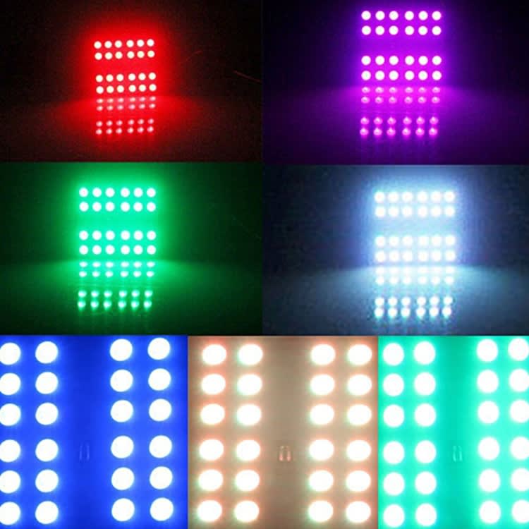 2 PCS Colorful 41MM T10 + Bicuspid Port Remote Control Car Dome Lamp LED Reading Light with 24 LED