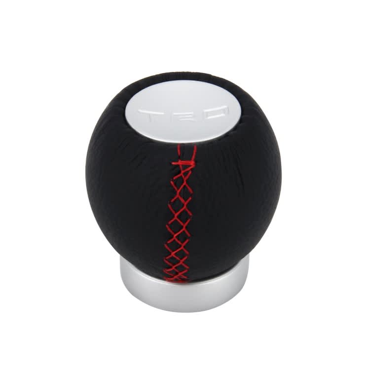 Universal Car Ball Shape Gear Shifter Lever Manual Automatic Black Leather Shift Knob Adapter