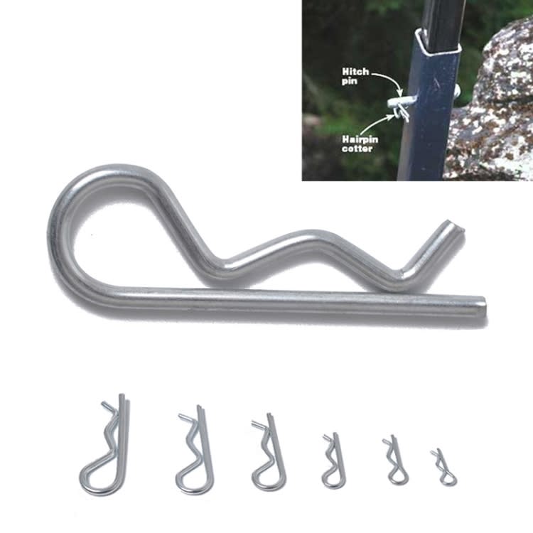100 PCS Heavy Duty Zinc Plated Cotter R Tractor Clip Pin for Car / Boat / Garages