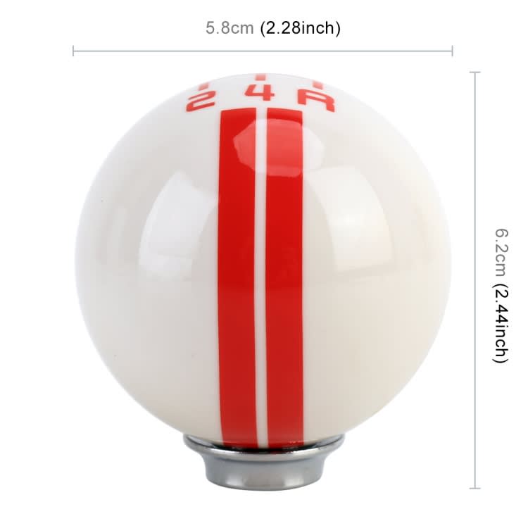 Universal Vehicle Ball Shape Modified Resin Shifter Manual 5-Speed Gear Shift Knob(Red)