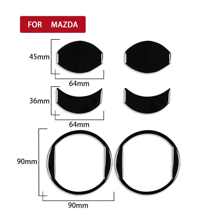 For Mazda 3 Axela 2010-2013 Car AC Air Outlet Decorative Sticker, Left and Right Drive Universal