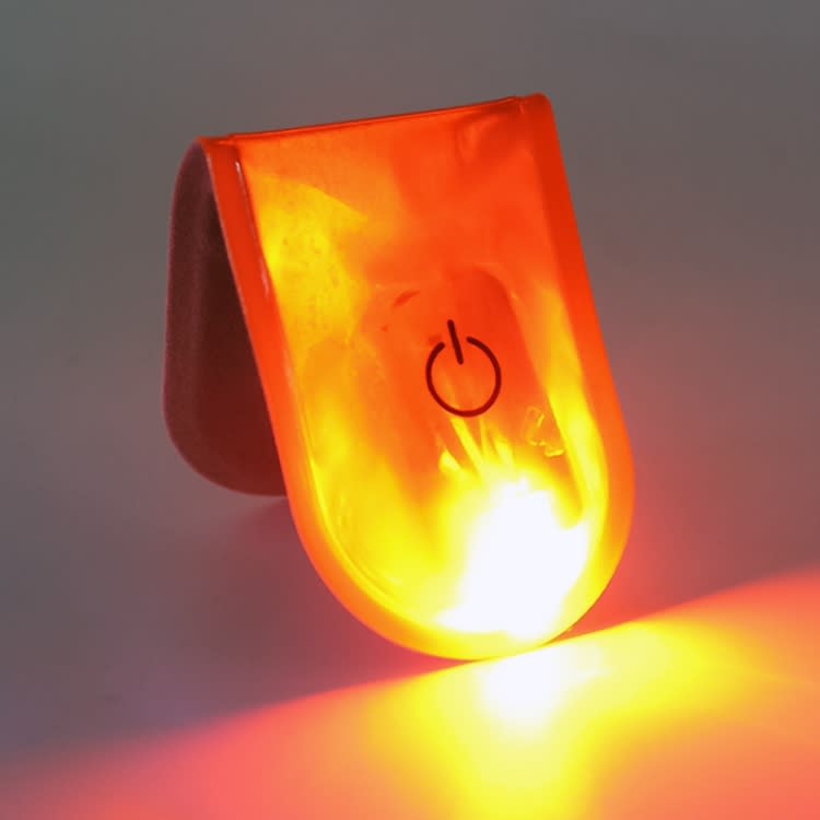 2 PCS Outdoor Night Running Safety Warning Light LED Illuminated Magnet Clip Light (Orange)