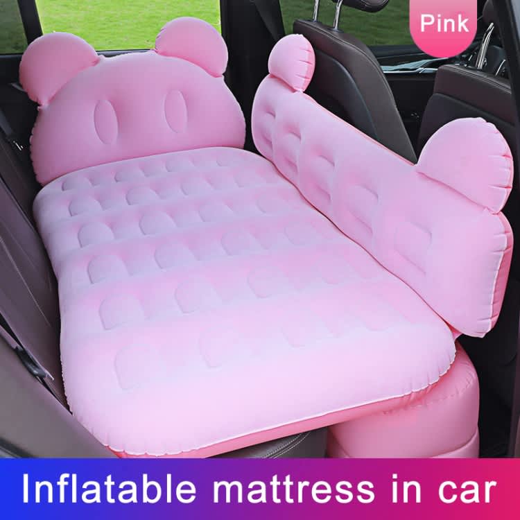 Universal Car Cartoon Travel Inflatable Mattress Air Bed Camping Back Seat Couch with Head Protecto