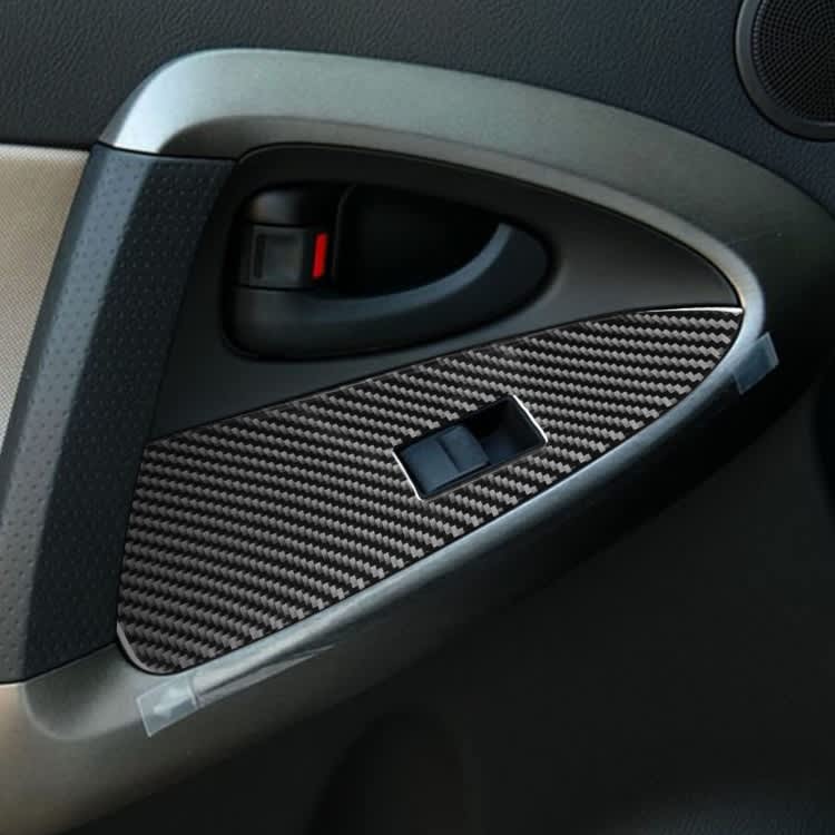 Carbon Fiber Car Lifting Panel Decorative Sticker for Toyota Old RAV4 2006-2013,Right Drive