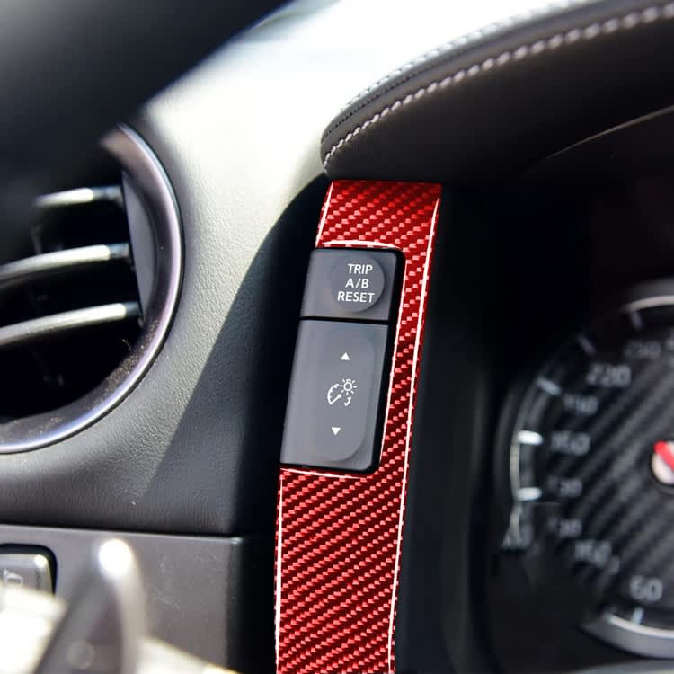 2 PCS / Set Carbon Fiber Car Speedometer Decorative Sticker for Nissan GTR R35 2008-2016, Left and