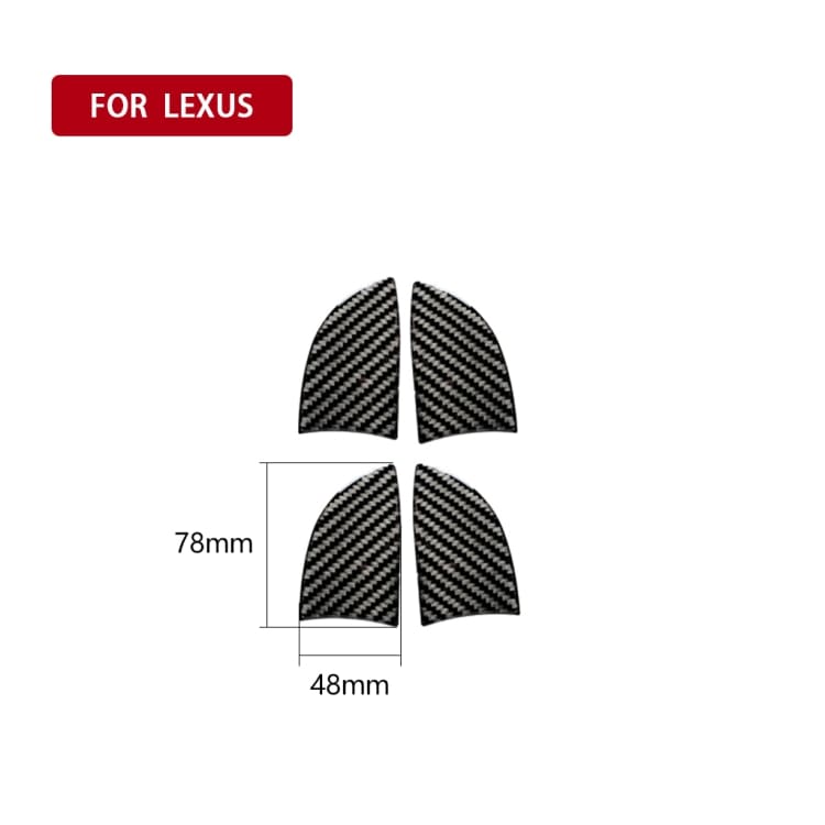 Car Carbon Fiber Inner Door Bowl Decorative Sticker for Lexus NX200 / 200t / 300h 2014-2021, Left a