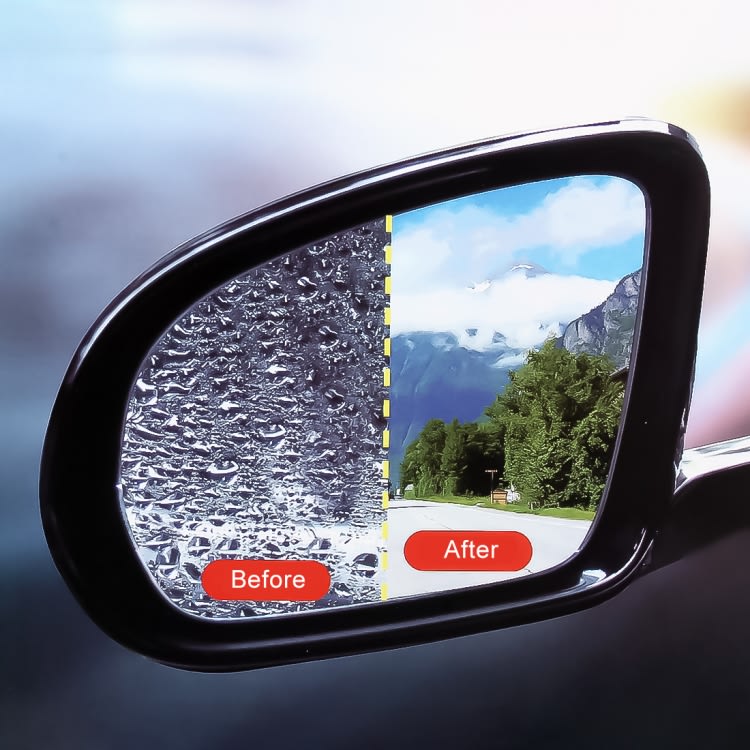 For Audi Q5 / Q7L 2018 Car PET Rearview Mirror Protective Window Clear Anti-fog Waterproof Rain Shi