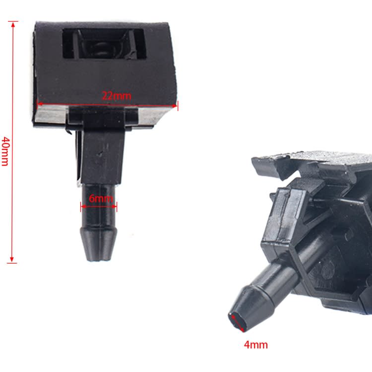 2 PCS Car Front Windshield Washer Wiper Jet Water Spray Nozzle + Hose Connector Set 28932-JD000 for