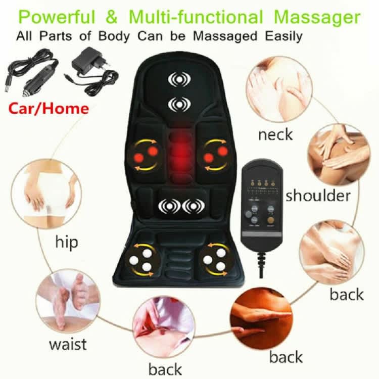5 Massage Heads 8 Modes Car / Household Multifunctional Whole Body Cervical Massage Seat Cushion, P