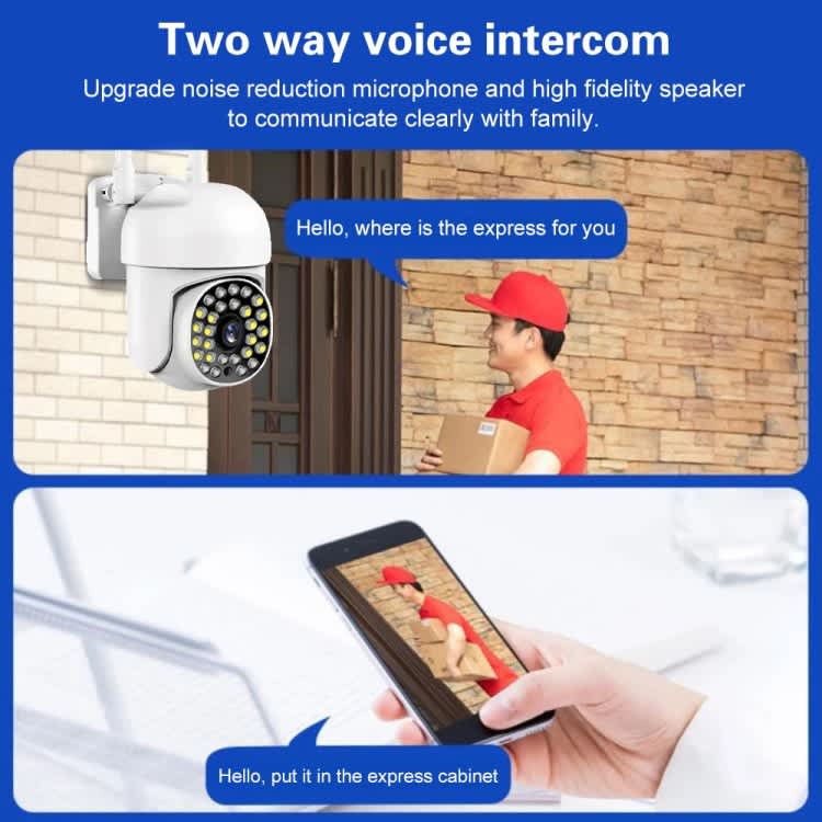 A13 1080P 28 Lights Smart PTZ Camera Supports Two-way Voice Intercom