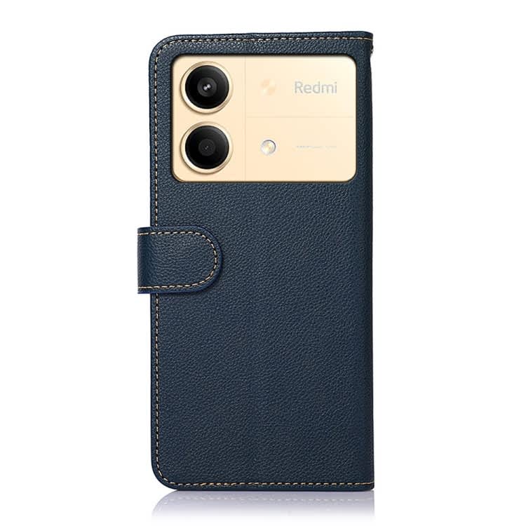 For Xiaomi Redmi Note 13R Pro KHAZNEH Litchi Texture Leather RFID Phone Case(Blue)