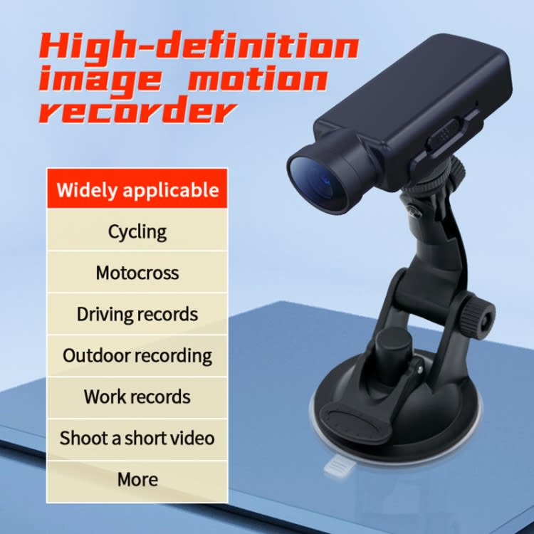 JNN V17 1080P HD Wide Angle Video Sports Recorder with Stand, Capacity:No RAM(Black)