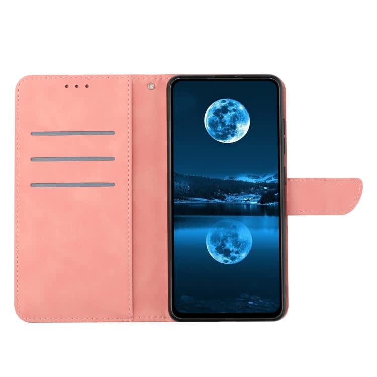 For Xiaomi Redmi 13C 5G Stitching Embossed Leather Phone Case(Pink)