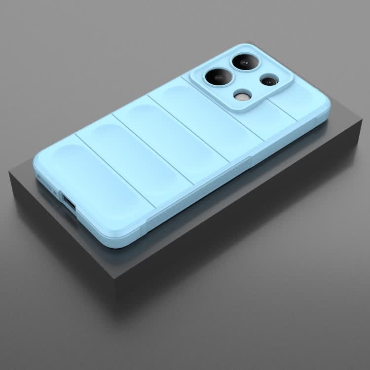 For Xiaomi Redmi Note 13 4G Global Magic Shield TPU + Flannel Phone Case(Light Blue)