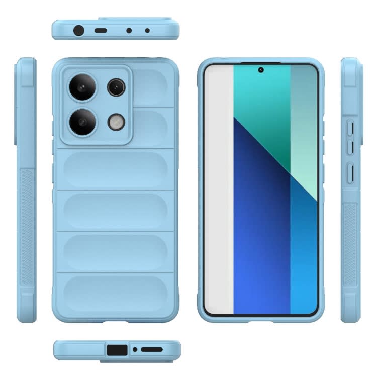 For Xiaomi Redmi Note 13 4G Global Magic Shield TPU + Flannel Phone Case(Light Blue)