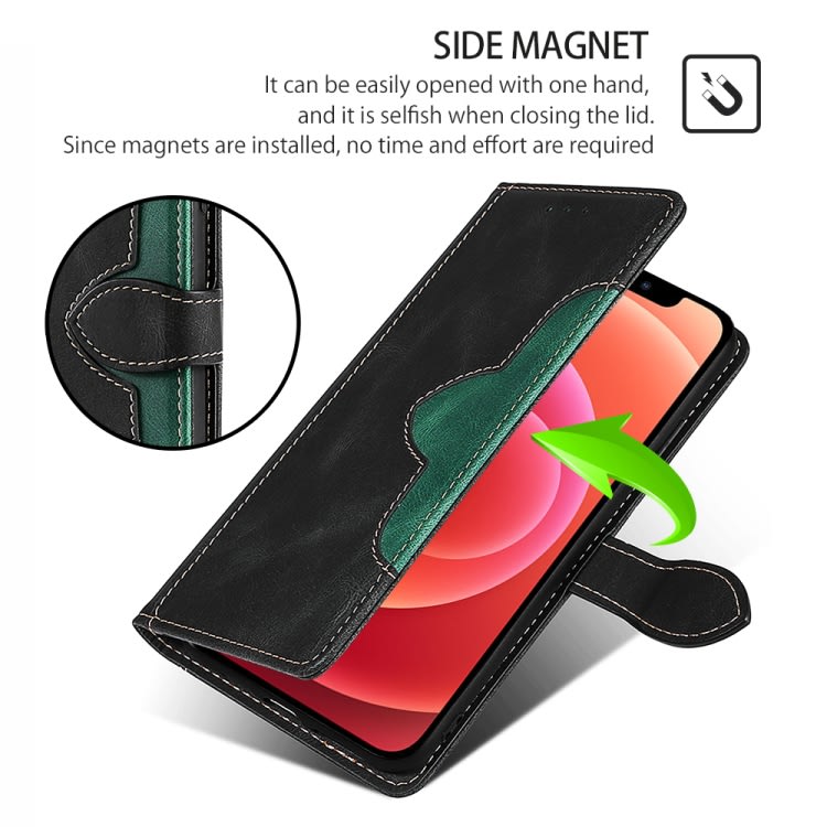 For Samsung Galaxy S24 Ultra 5G Skin Feel Magnetic Buckle Leather Phone Case(Black)