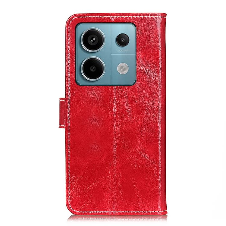 For Xiaomi Redmi Note 13 Pro 5G/Poco X6 Retro Crazy Horse Texture Leather Phone Case(Red)