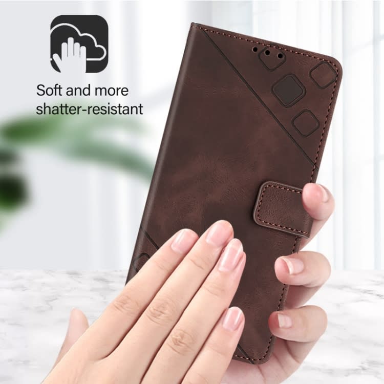 For Xiaomi Civi 3 Skin Feel Embossed Leather Phone Case(Brown)