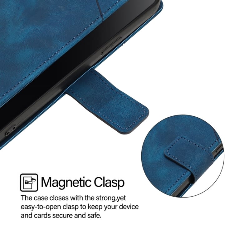 For Xiaomi Mi 11 Skin Feel Embossed Leather Phone Case(Blue)