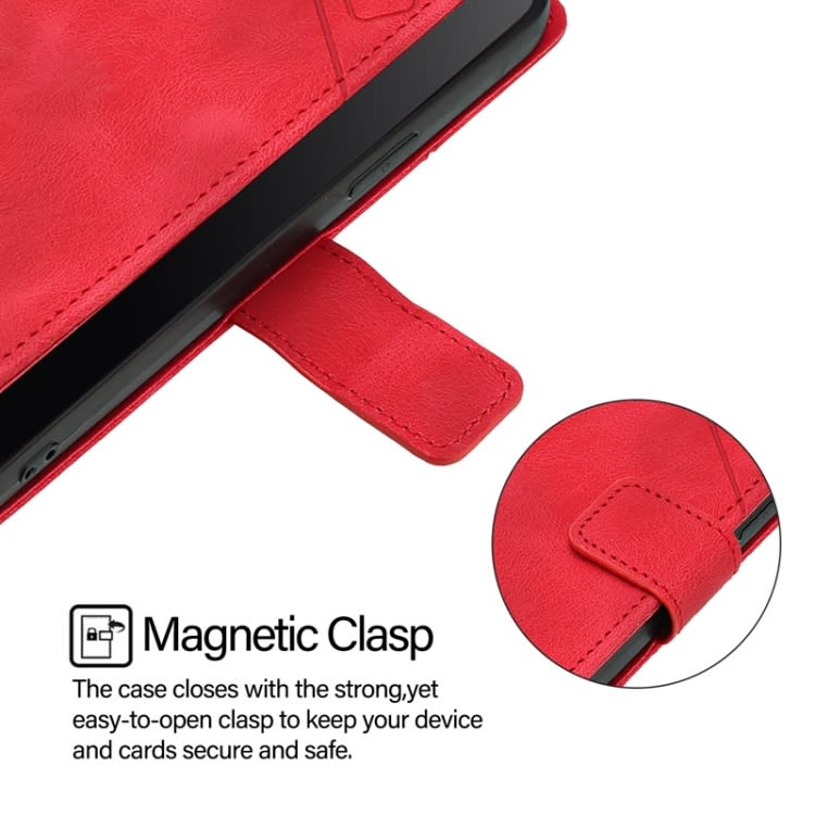 For Xiaomi Mi CC9 / Mi 9 Lite Skin Feel Embossed Leather Phone Case(Red)