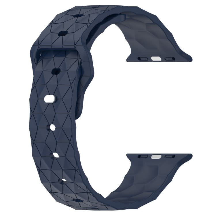 Football Texture Silicone Watch Band For Apple Watch 9 41mm(Midnight Blue)