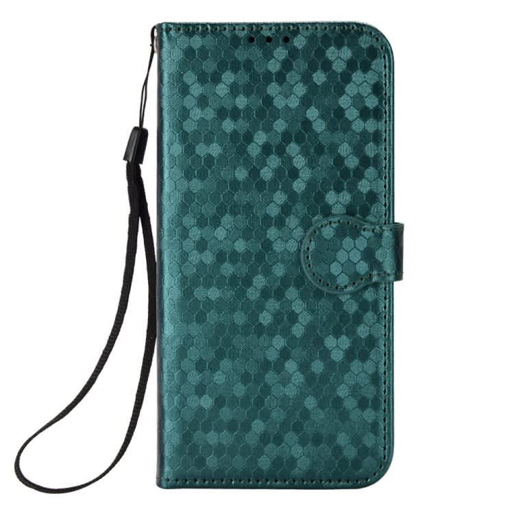 For Xiaomi Poco X6 Pro / Redmi K70E 5G Honeycomb Dot Texture Leather Phone Case(Green)