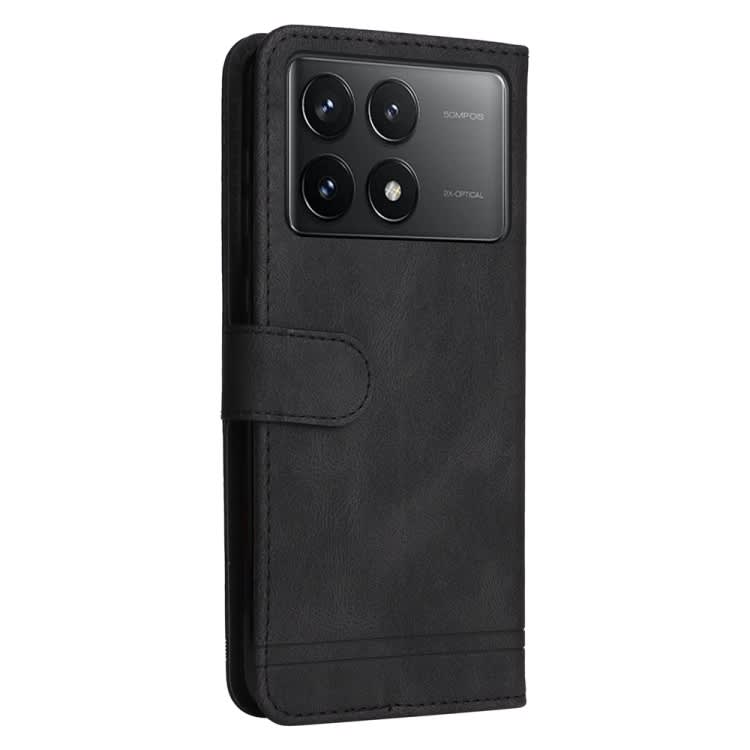 For Xiaomi Redmi K70E Skin Feel Life Tree Metal Button Leather Phone Case(Black)