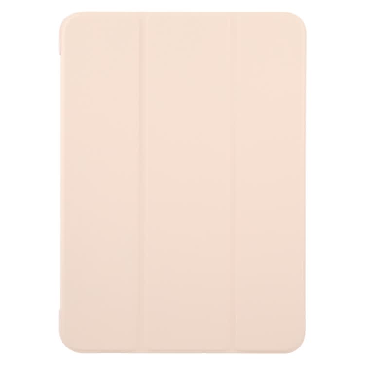 For iPad Pro 13 2024 GEBEI 3-folding Holder Shockproof Flip Leather Tablet Case(Pink)