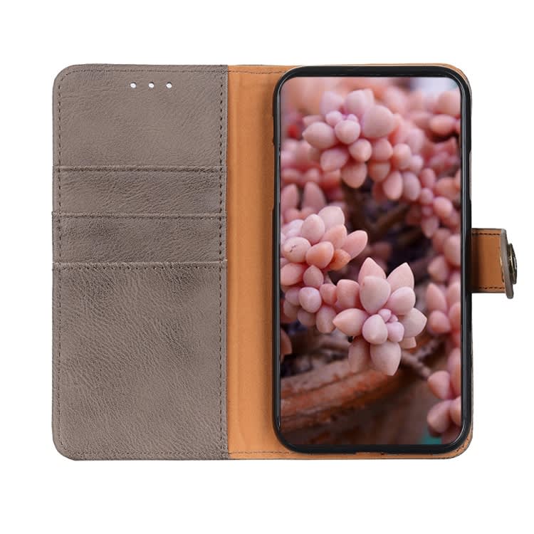 For Xiaomi Redmi K70 5G / K70 Pro 5G KHAZNEH Cowhide Texture Flip Leather Phone Case(Khaki)
