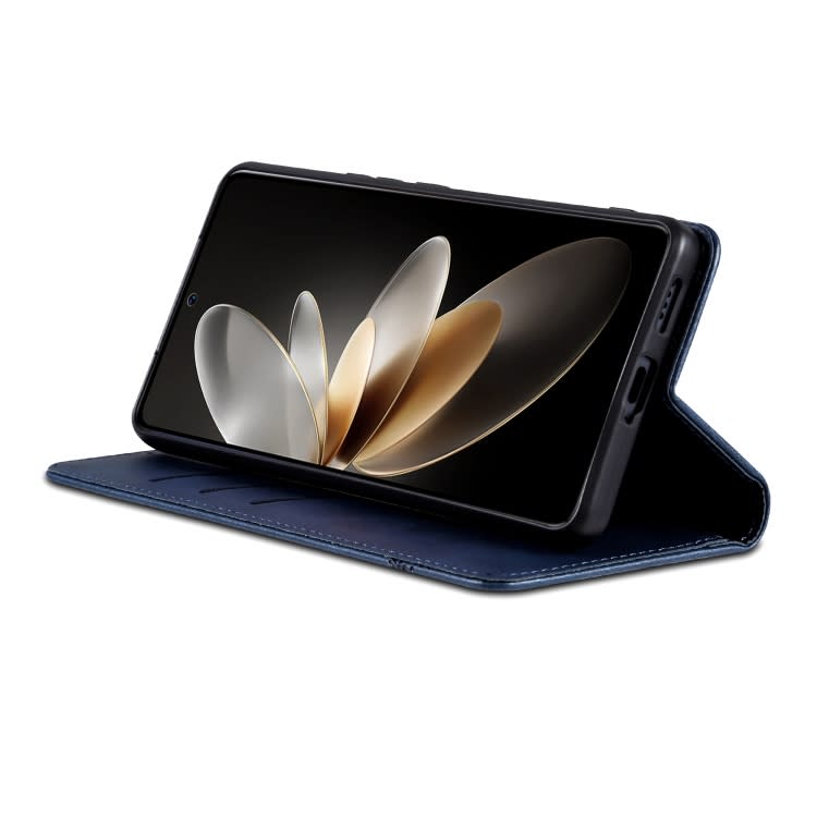 For Xiaomi Redmi K70/K70 Pro AZNS Magnetic Calf Texture Flip Leather Phone Case(Dark Blue)