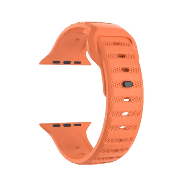 For Apple Watch SE 2023 44mm Dot Texture Fluororubber Watch Band(Orange)