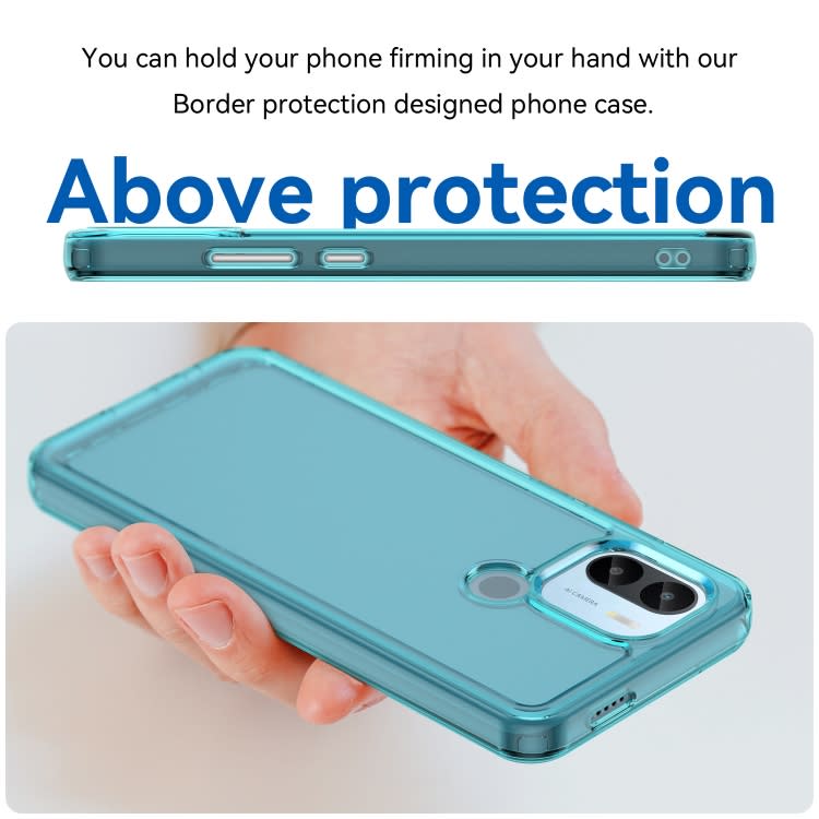 For Xiaomi Poco C51 Candy Series TPU Phone Case(Transparent Blue)