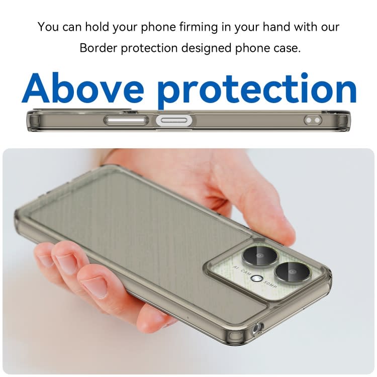 For Xiaomi Redmi 13C 4G Candy Series TPU Phone Case(Transparent Grey)