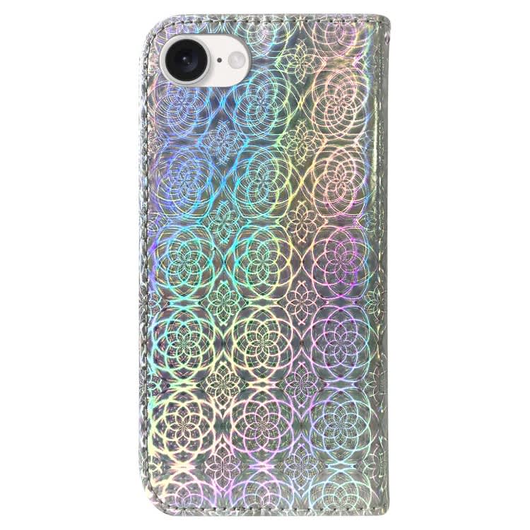 For iPhone SE 2024 Colorful Magnetic Buckle Leather Phone Case(Silver)