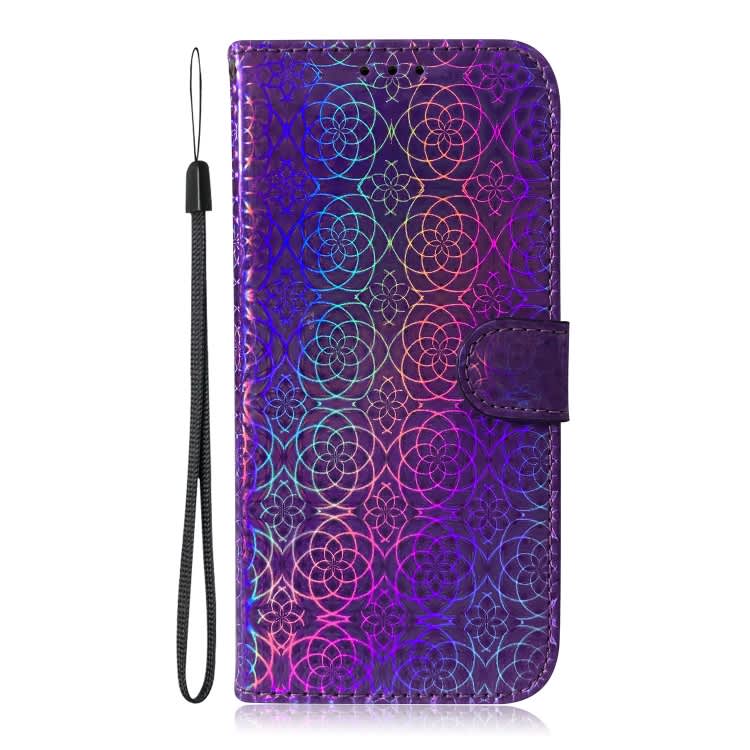 For iPhone SE 2024 Colorful Magnetic Buckle Leather Phone Case(Purple)