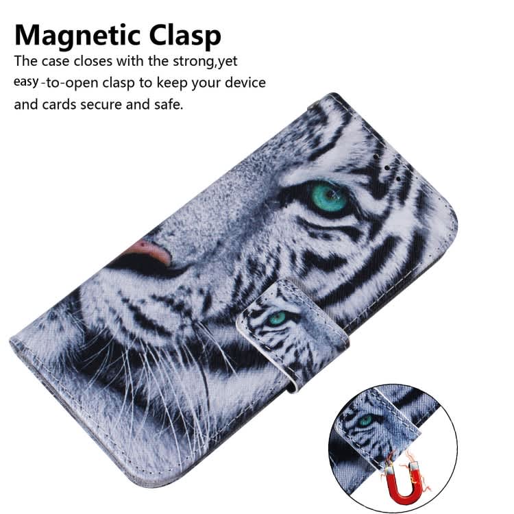 For Xiaomi Redmi K70E / Poco X6 Pro Coloured Drawing Flip Leather Phone Case(Tiger)