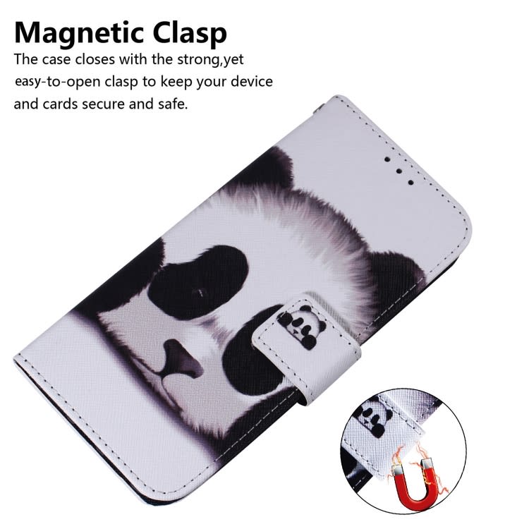 For Xiaomi Redmi K70E / Poco X6 Pro Coloured Drawing Flip Leather Phone Case(Panda)