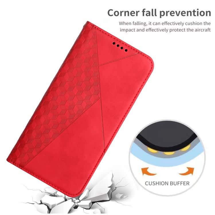 For Samsung Galaxy Xcover 7 Diamond Splicing Skin Feel Magnetic Leather Phone Case(Red)