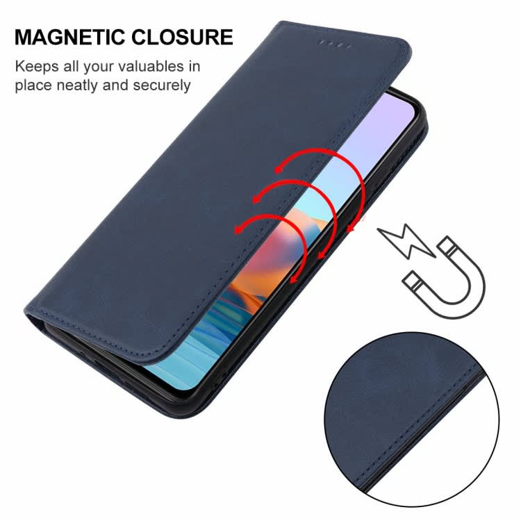 For Xiaomi Mi Note 10 Pro Magnetic Closure Leather Phone Case(Blue)