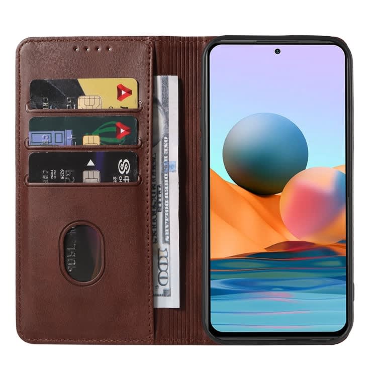 For Xiaomi Mi Note 10 Pro Magnetic Closure Leather Phone Case(Brown)